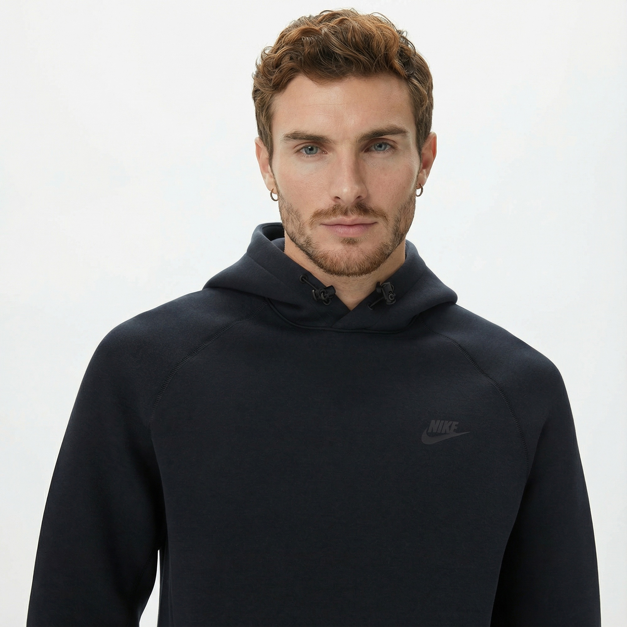 Nike Tech Fleece Pullover Erkek Siyah Hoodie