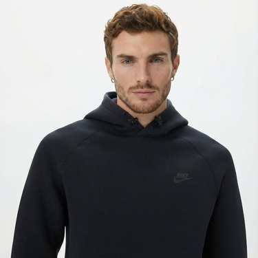  Nike Tech Fleece Pullover Erkek Siyah Hoodie
