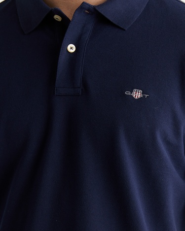  GANT Erkek Mavi Regular Fit Düğmeli Yaka Polo T-Shirt