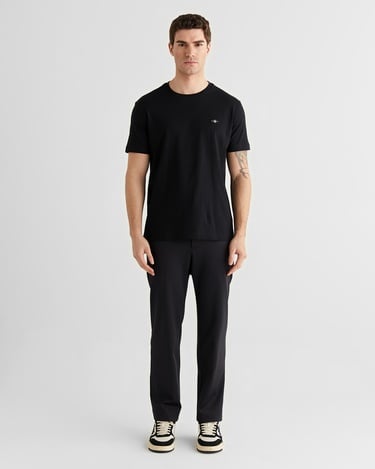  GANT Erkek Siyah Bisiklet Yaka Regular Fit T-Shirt
