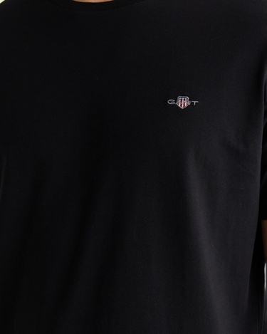  GANT Erkek Siyah Bisiklet Yaka Regular Fit T-Shirt