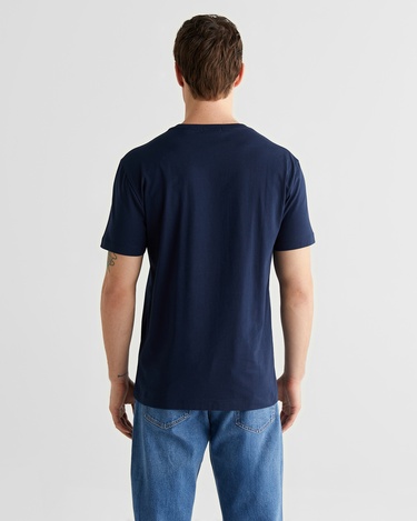 GANT Erkek Mavi Bisiklet Yaka Regular Fit T-Shirt