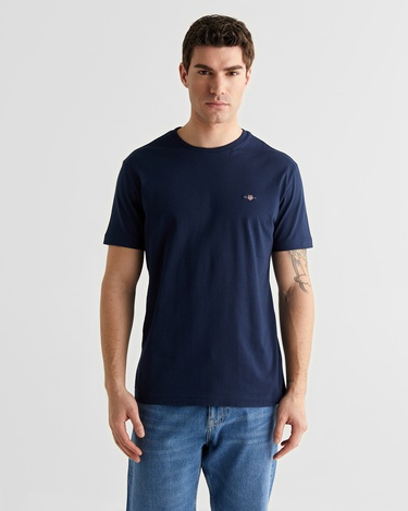  GANT Erkek Mavi Bisiklet Yaka Regular Fit T-Shirt