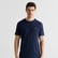 GANT Erkek Mavi Bisiklet Yaka Regular Fit Logolu T-Shirt