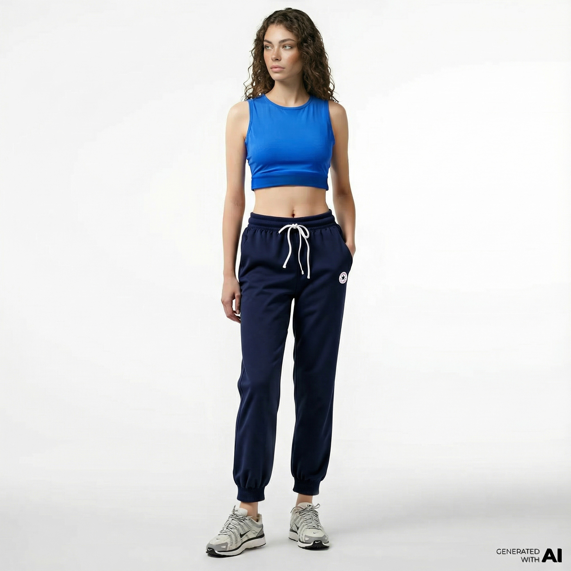  Converse Chuck Taylor Kadın Loose Fit Lacivert Eşofman Altı