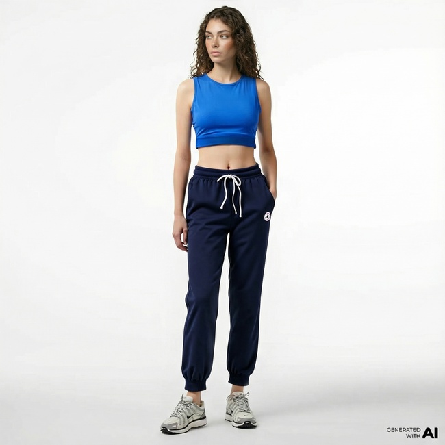  Converse Chuck Taylor Kadın Loose Fit Lacivert Eşofman Altı