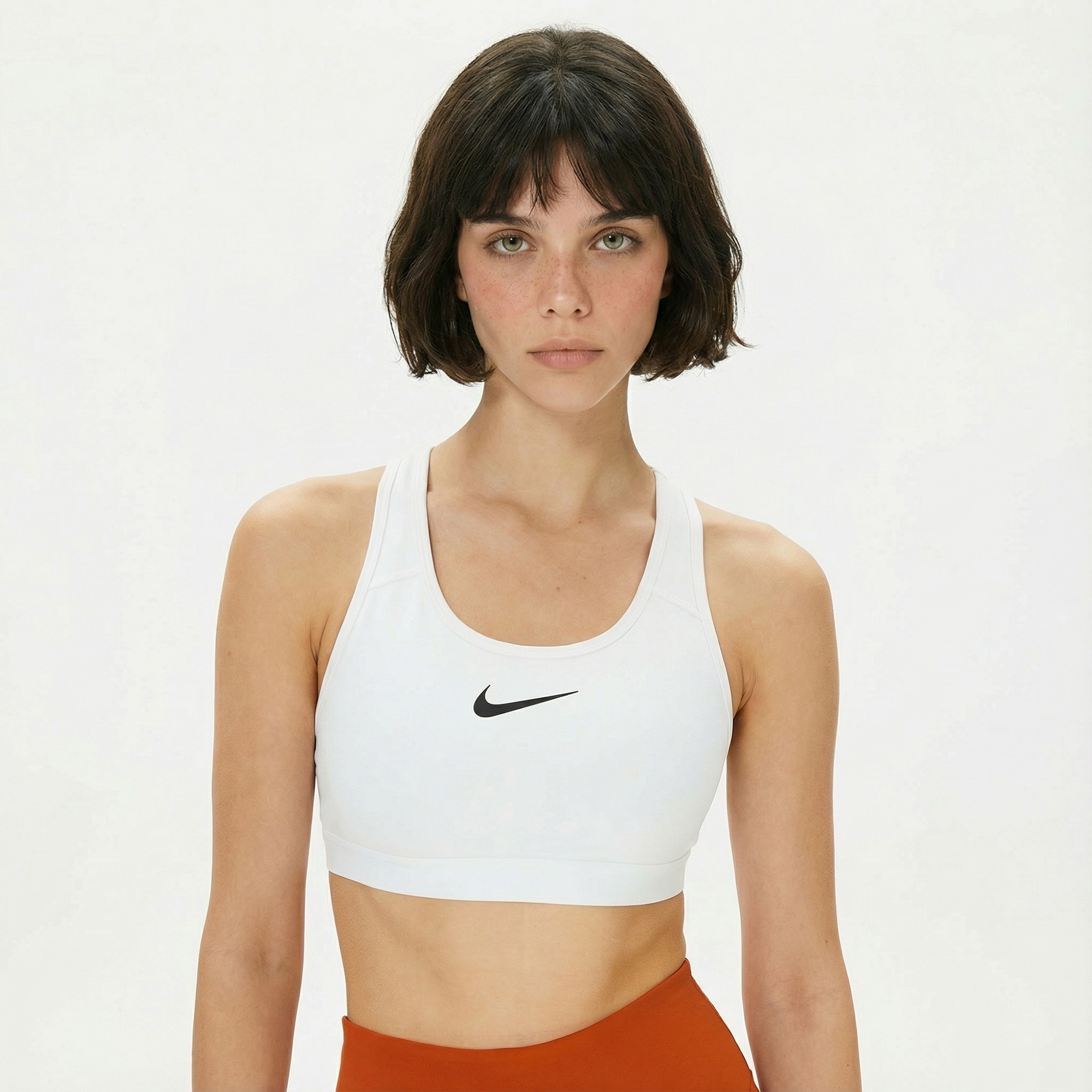 Nike Dri-Fit Swoosh High Support Kadın Beyaz Bra