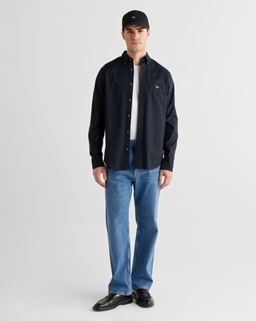  GANT Erkek Siyah Regular Fit Gömlek