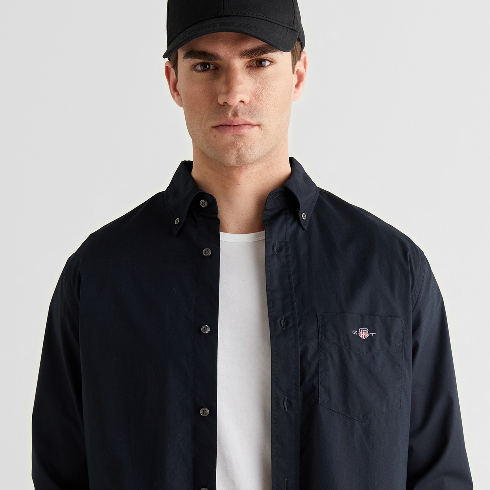 GANT Erkek Siyah Regular Fit Gömlek