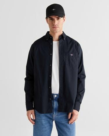  GANT Erkek Siyah Regular Fit Gömlek