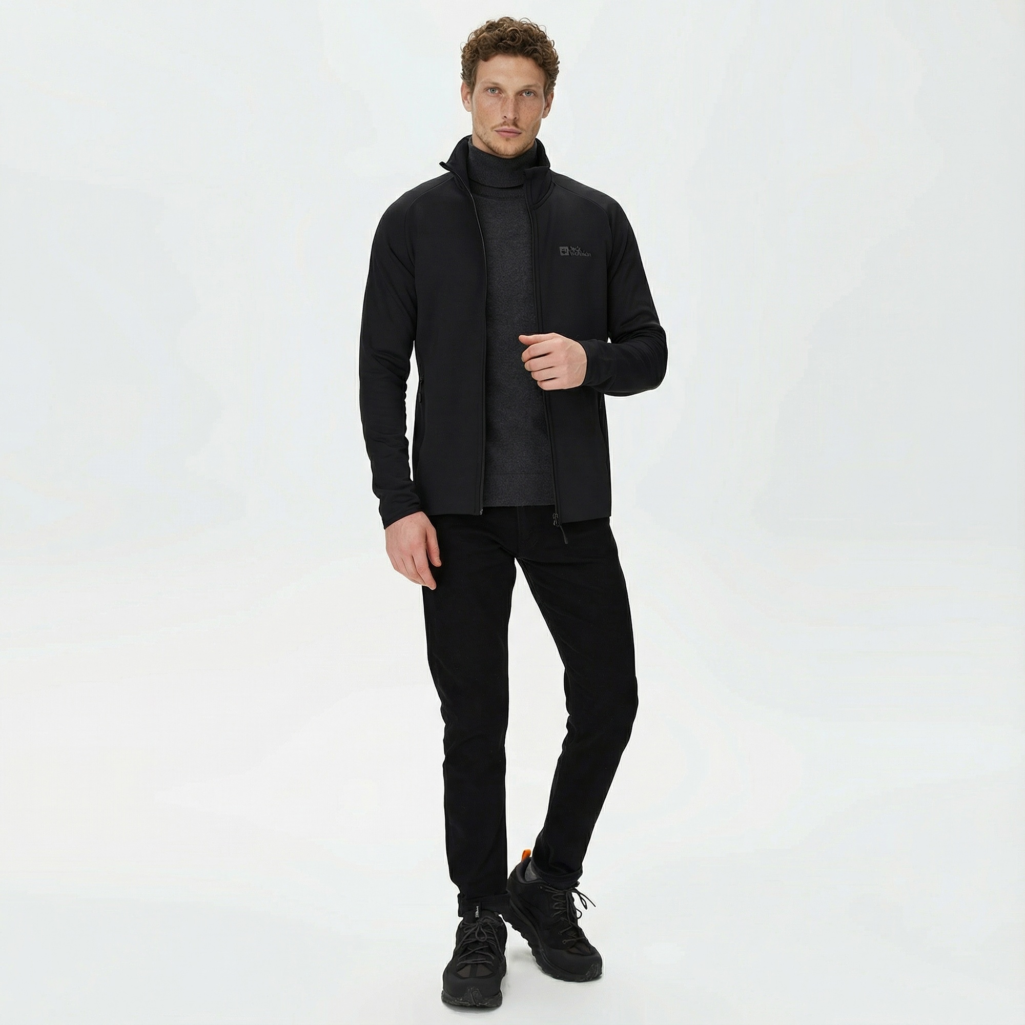 Jack Wolfskin Baiselberg Erkek Siyah Polar Ceket