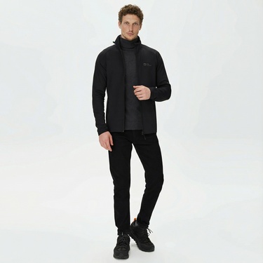  Jack Wolfskin Baiselberg Erkek Siyah Polar Ceket