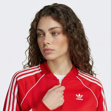  adidas Adicolor Classics Kadın Kırmızı Sweatshirt