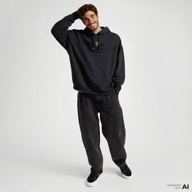  Converse Cons Erkek Siyah Hoodie