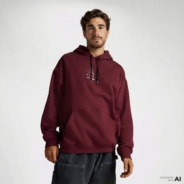 Converse Cons Erkek Bordo Hoodie