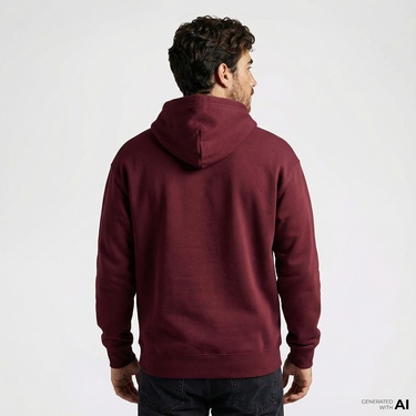  Converse Cons Erkek Bordo Hoodie