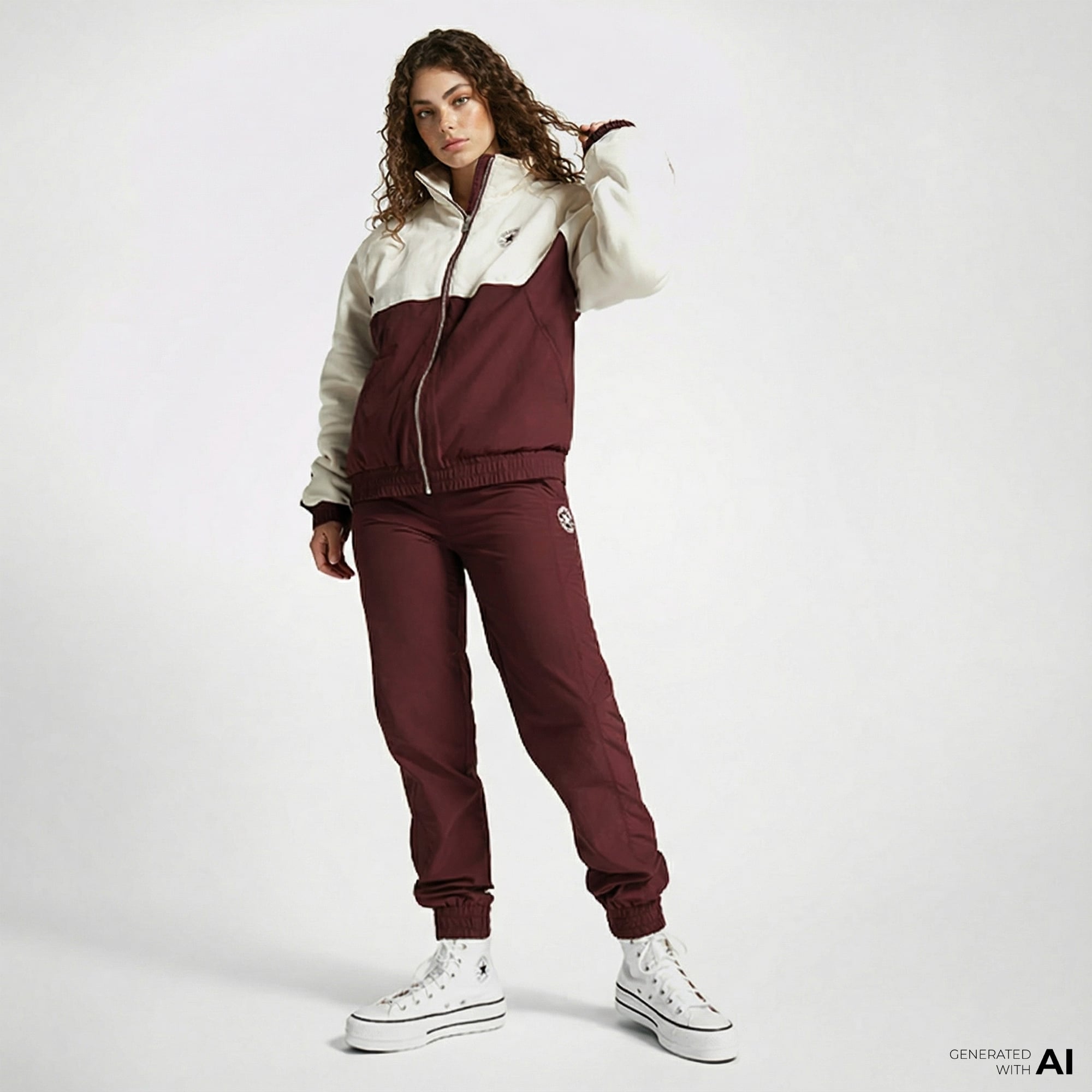  Converse Star Sprinter Kadın Bordo Eşofman Altı