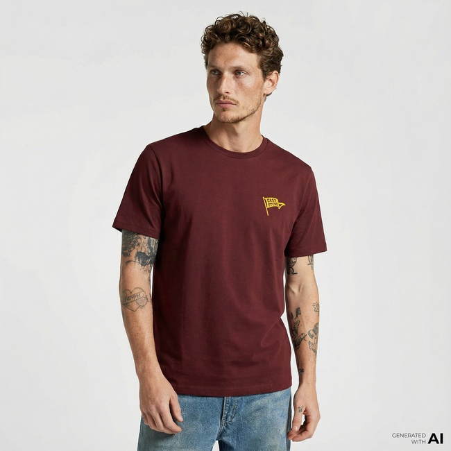  Converse Retro Flag Erkek Bordo T-Shirt