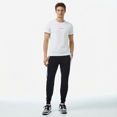  Tommy Hilfiger Logo Tipped Erkek Beyaz T-Shirt
