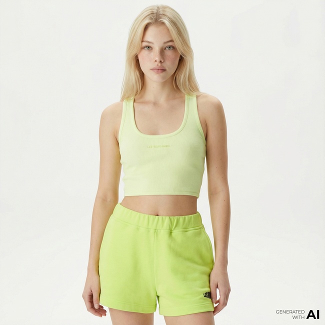  Les Benjamins 301 Kadın Yeşil Kolsuz T-Shirt