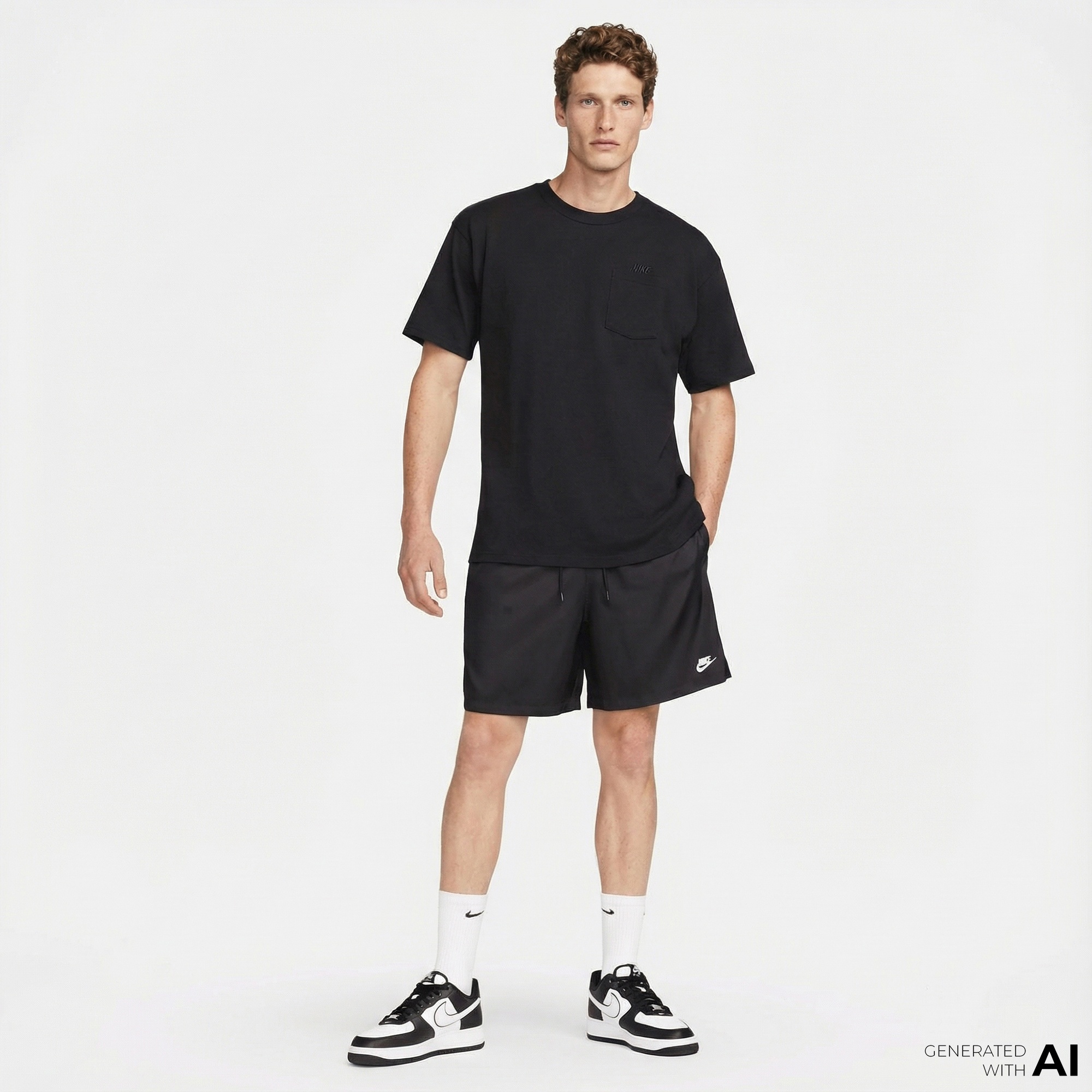 Nike Club Flow Erkek Siyah Şort