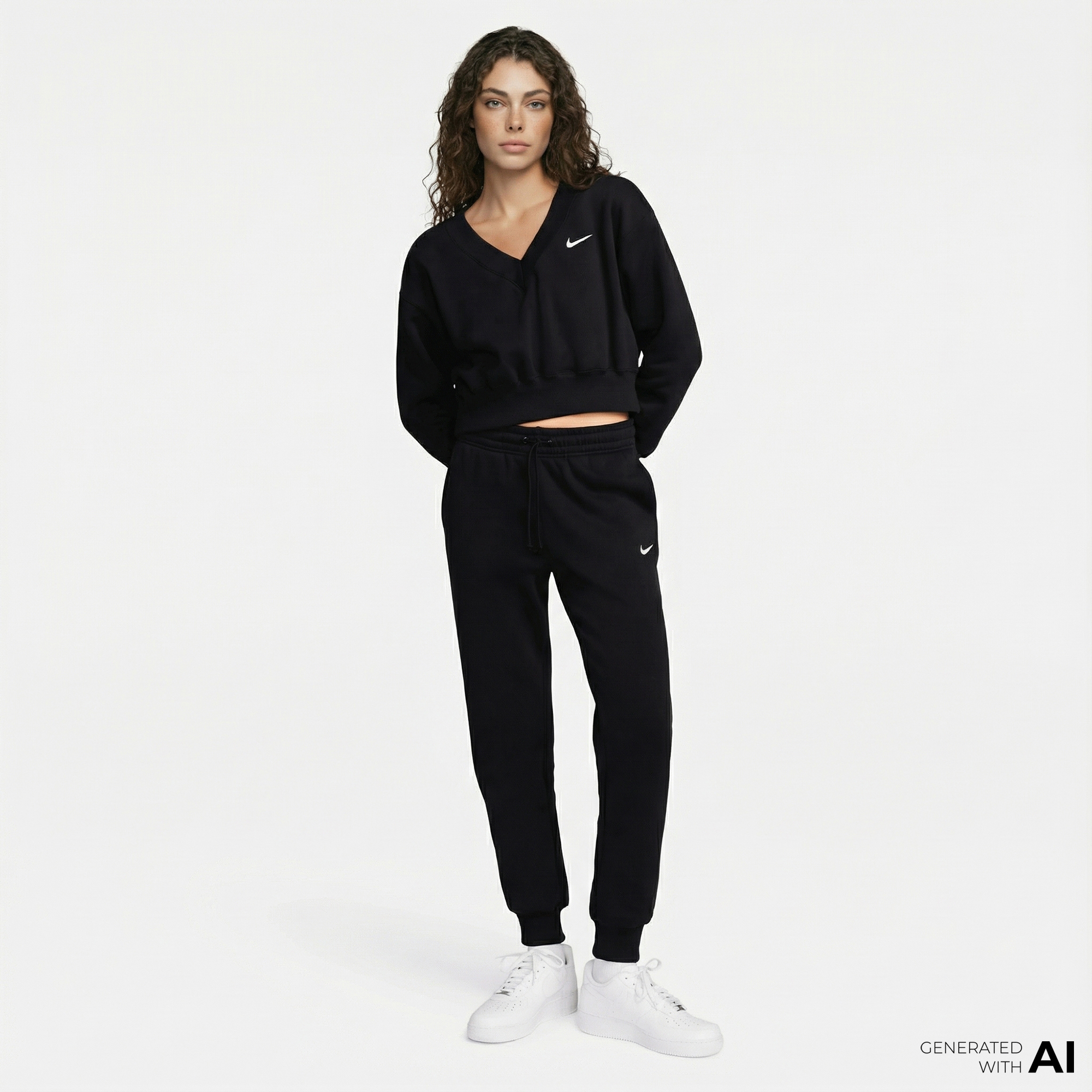  Nike Sportswear Phoenix Fleece Kadın Siyah Eşofman Altı