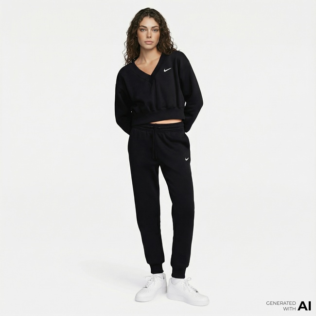  Nike Sportswear Phoenix Fleece Kadın Siyah Eşofman Altı