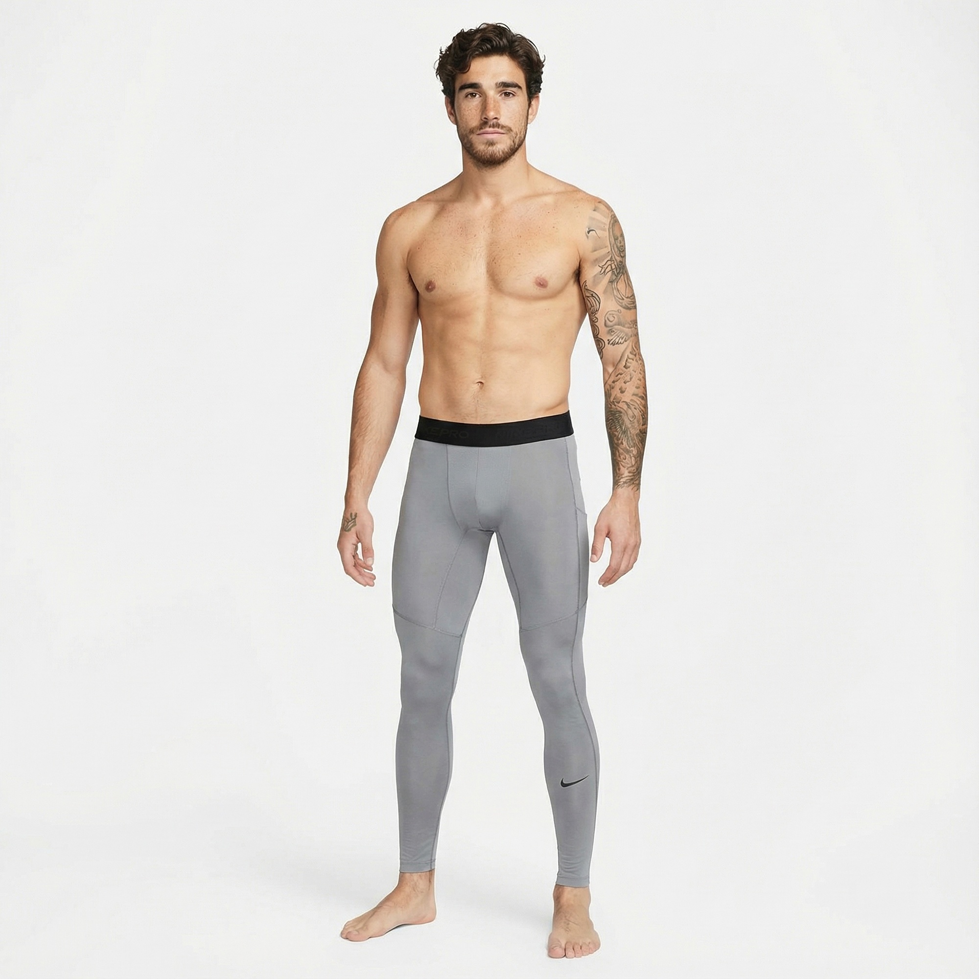 Nike Dri-Fit Pro Erkek Gri Tayt