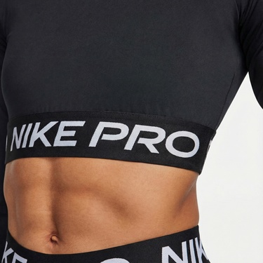  Nike Pro Dri-Fit 365 Kadın Siyah Crop T-Shirt