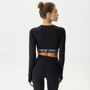  Nike Pro Dri-Fit 365 Kadın Siyah Crop T-Shirt