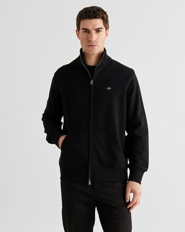  GANT Erkek Siyah Fermuarlı Hırka