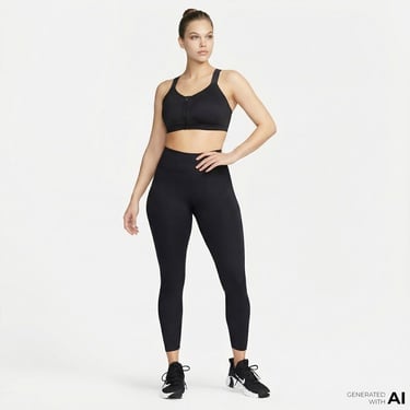  Nike Dri-Fit Alpha Zip-Front Kadın Siyah Bra
