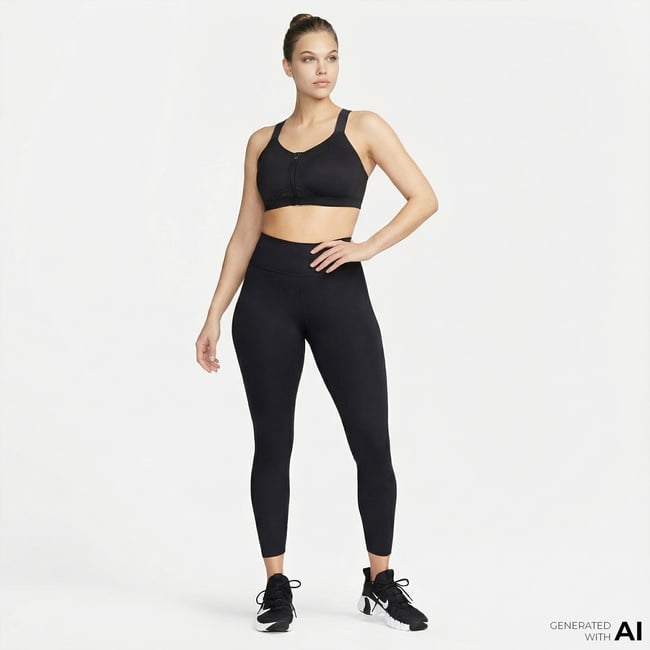  Nike Dri-Fit Alpha Zip-Front Kadın Siyah Bra