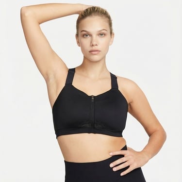  Nike Dri-Fit Alpha Zip-Front Kadın Siyah Bra