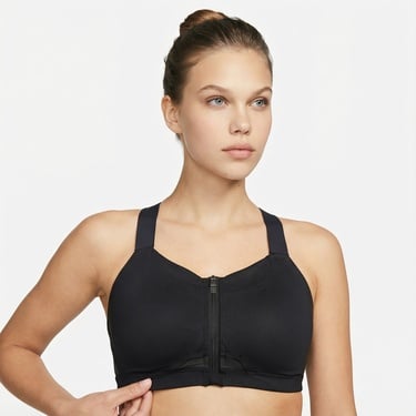  Nike Dri-Fit Alpha Zip-Front Kadın Siyah Bra