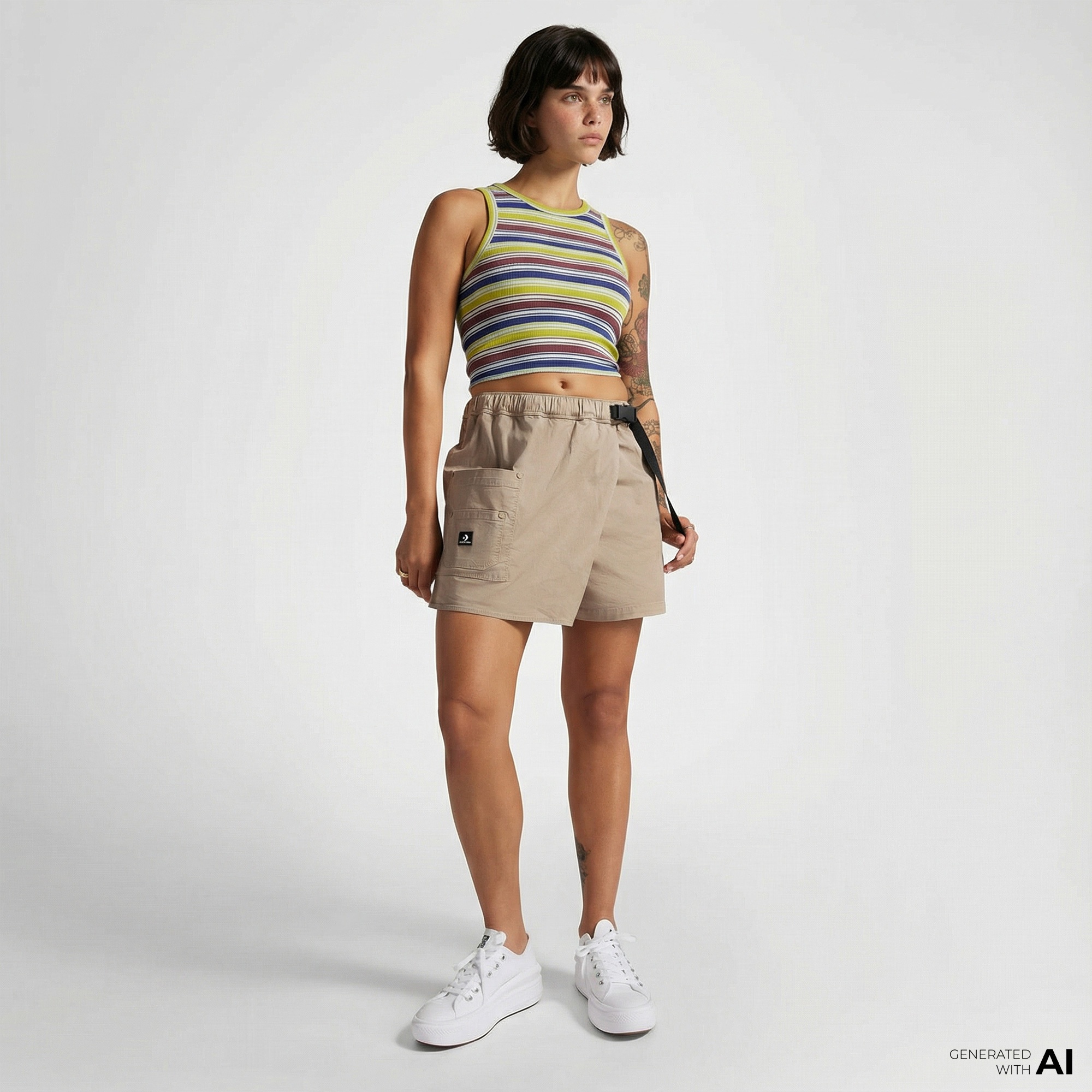 Converse Utility Kadın Bej Şort Etek