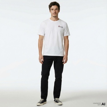  Converse Mushroom Cottage Loose Fit Erkek Beyaz T-Shirt