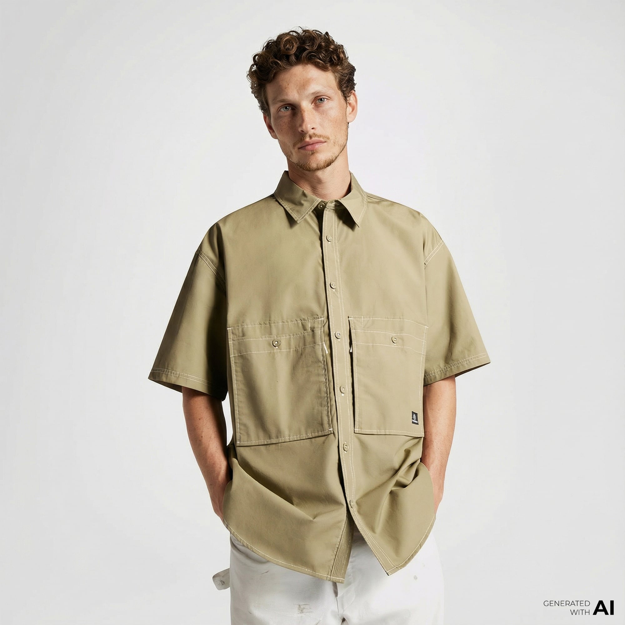  Converse Utility Erkek Haki Gömlek
