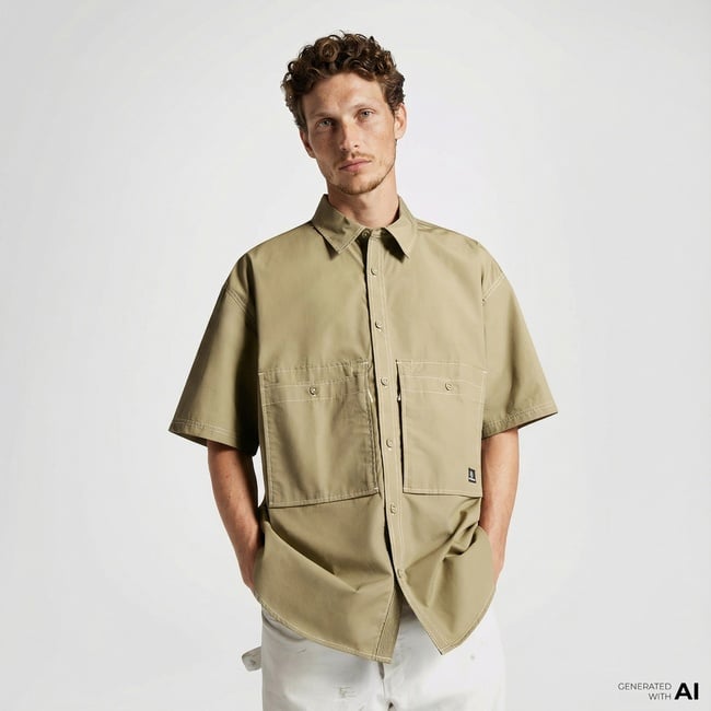  Converse Utility Erkek Haki Gömlek