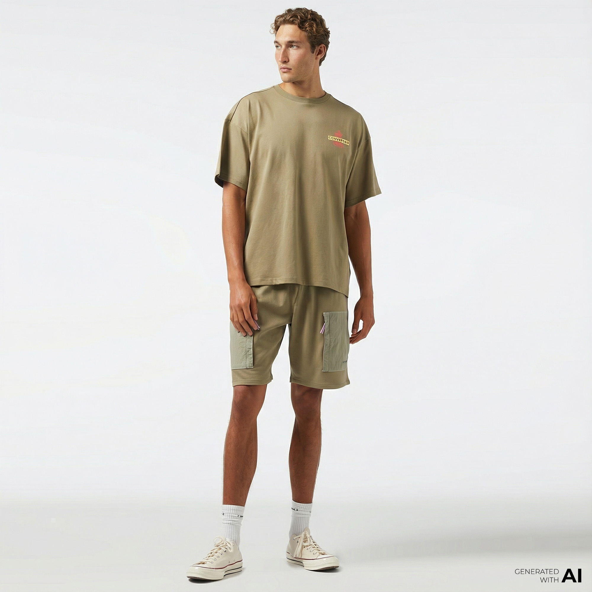  Converse Erkek Haki Şort