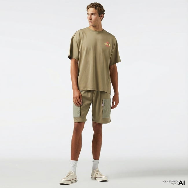  Converse Erkek Haki Şort