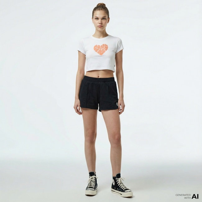  Converse Retro Kadın Siyah Şort