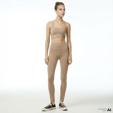  Converse Wordmark Kadın Bej Tayt