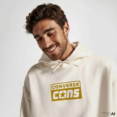  Converse Cons Erkek Krem Hoodie