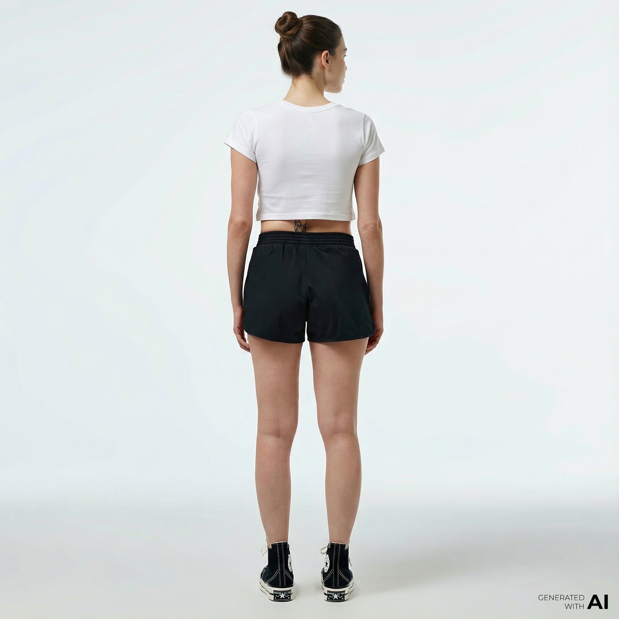 Converse Retro Kadın Siyah Şort