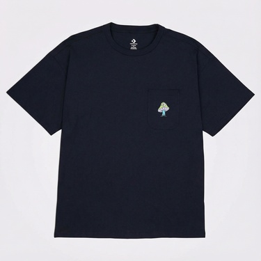  Converse Mushroom Oversized Fit Erkek Lacivert T-Shirt