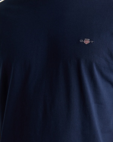 GANT Erkek Mavi Bisiklet Yaka Regular Fit T-Shirt