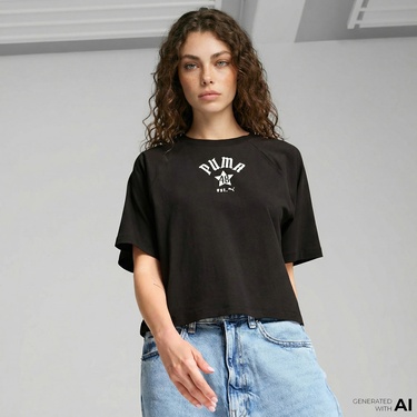  Puma Classics Relaxed Kadın Siyah T-Shirt