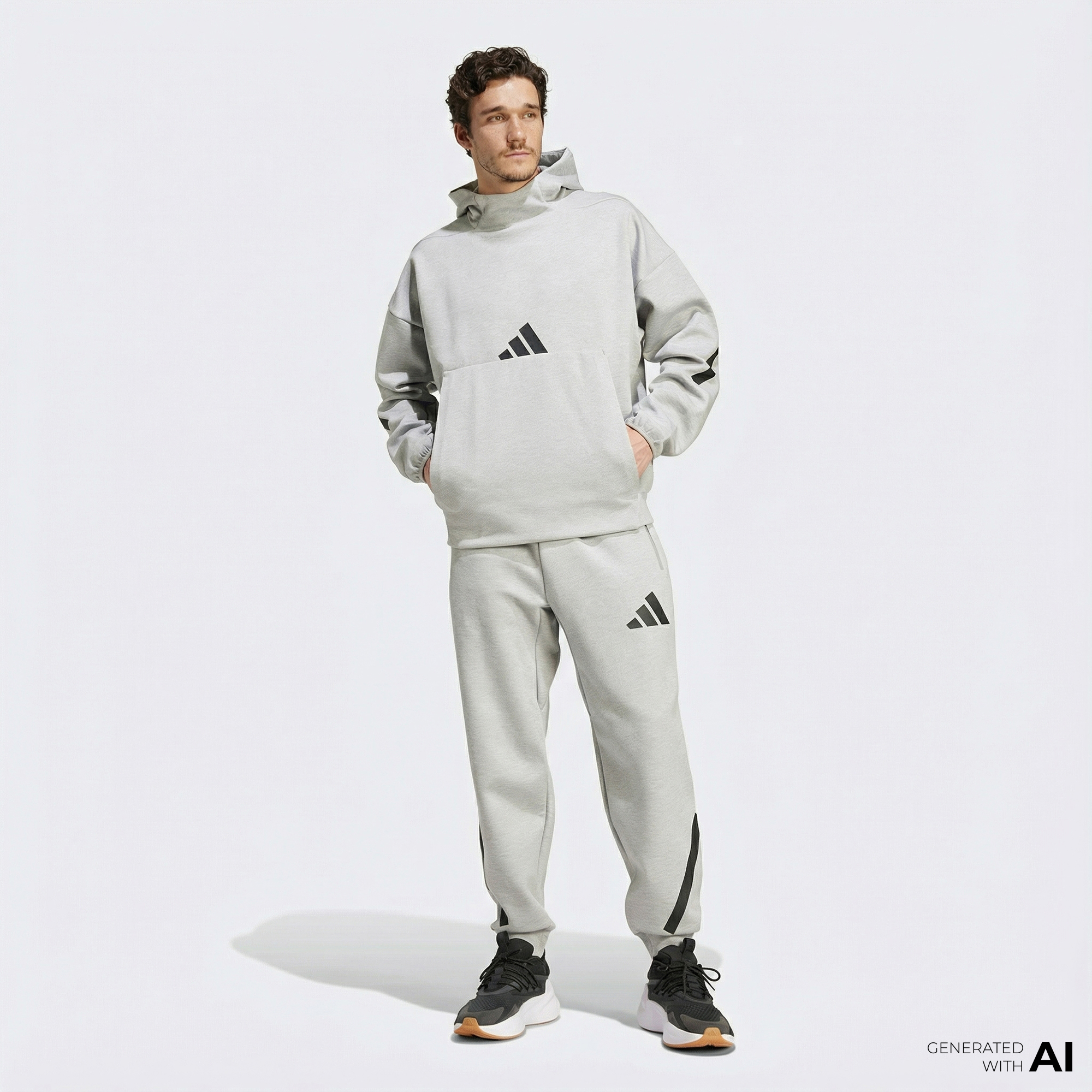  adidas Z.N.E. Erkek Gri Eşofman Altı