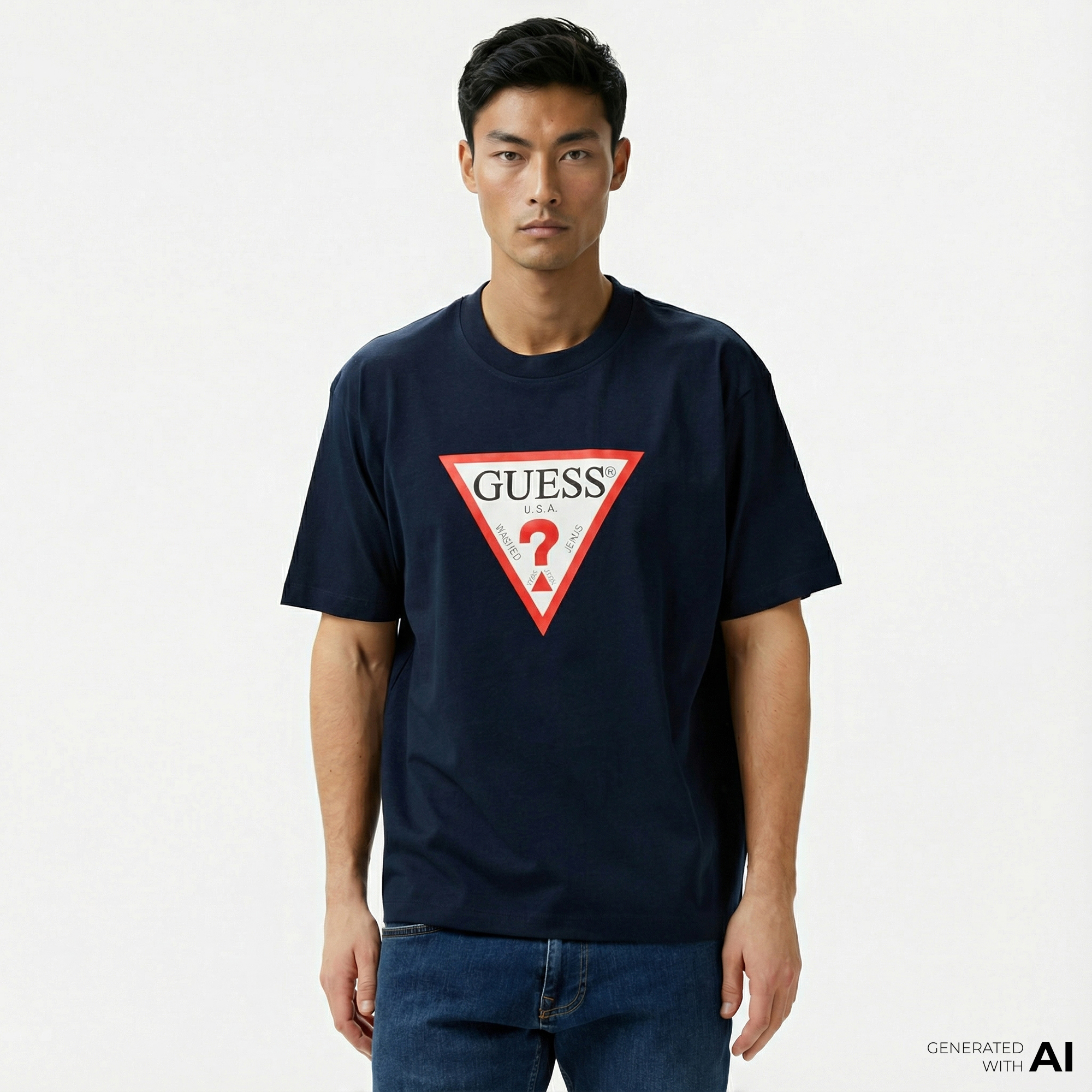  Guess Iconic Organic Heavy Erkek Lacivert T-Shirt